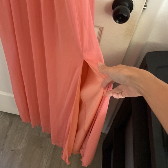 David’s bridal halter open back long lace dress - Picture 4 of 10